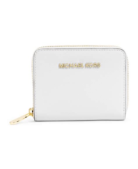 michael kors jet set travel wallet white|Michael Kors small zip wallet.